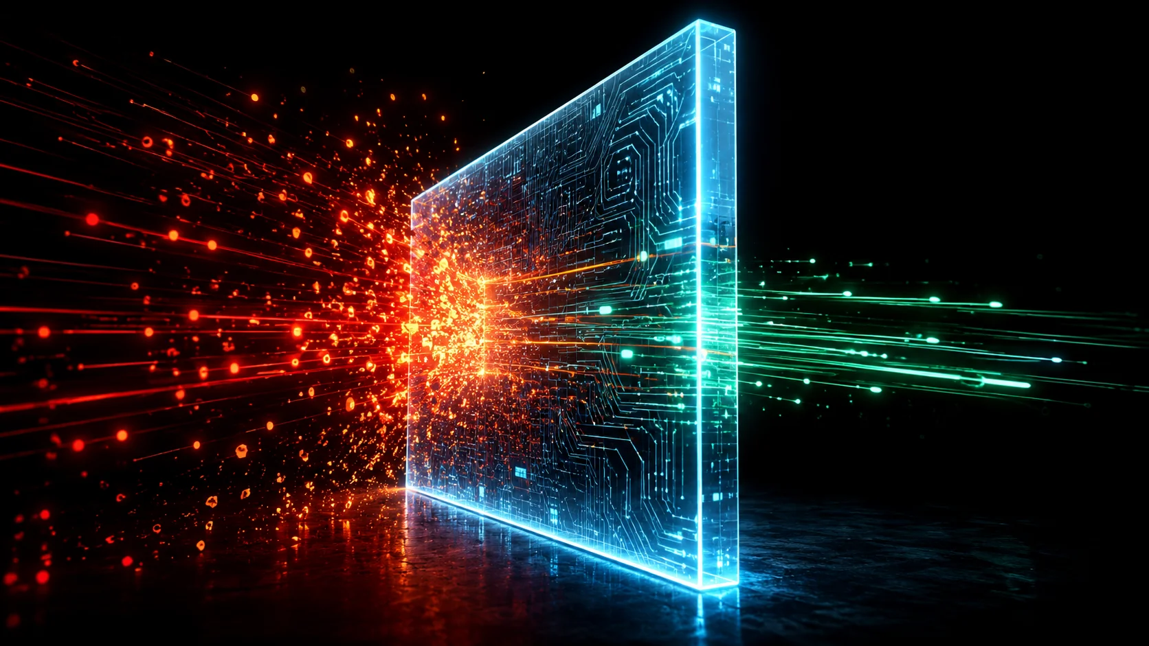 A firewall inspecting packets between an internal network and the internet — stateful vs stateless firewalls, explained