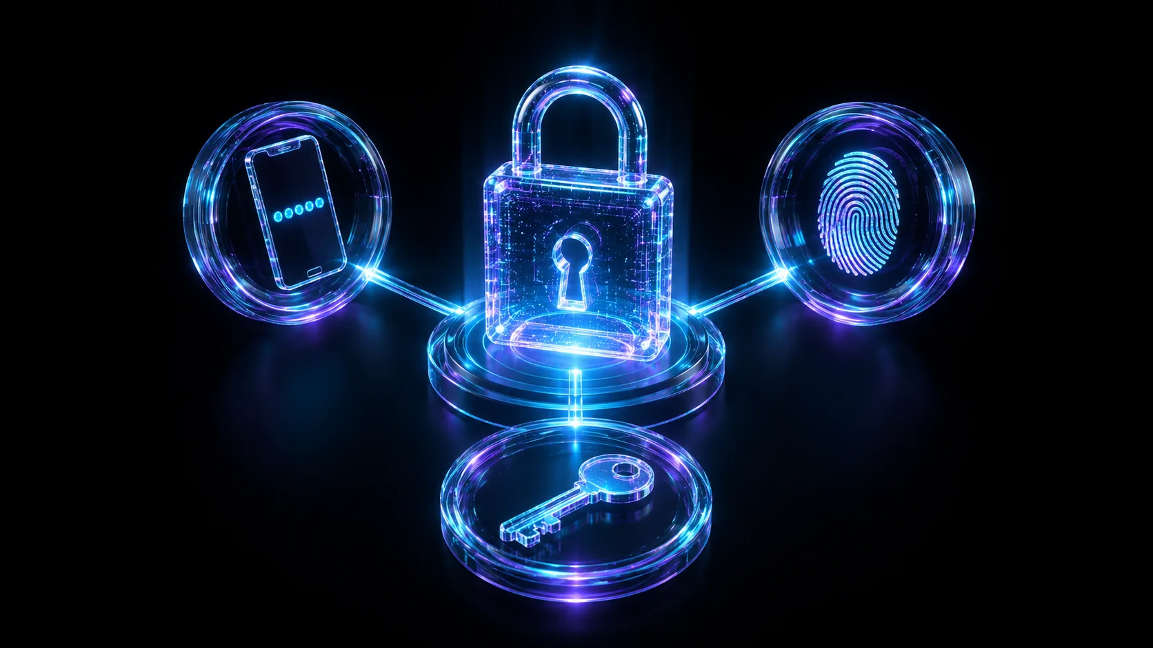 A phone displaying an authentication prompt beside a hardware security key — multi-factor authentication explained
